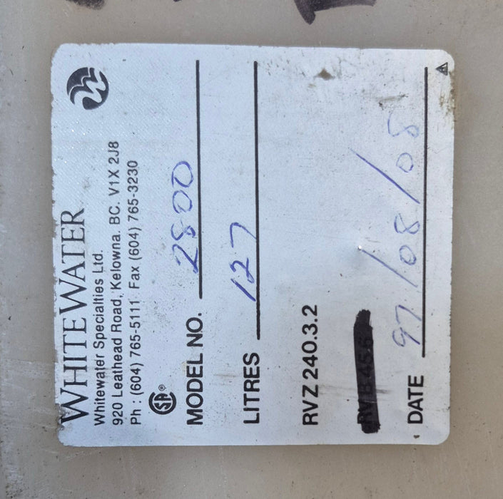 Used Fresh Water Tank 10 5/8" H x 19 1/2" W x 36 1/4” L - Young Farts RV Parts