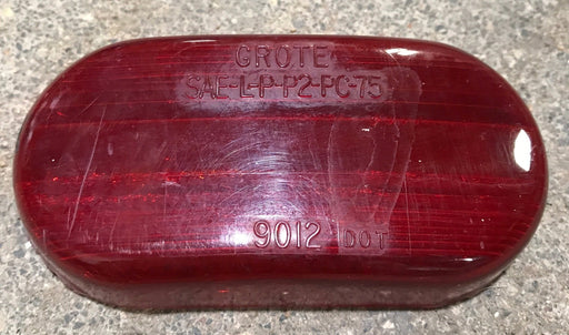 Used Grote 9012 - SAE - L - P - P2 - PC - 75 Replacement Lens for Marker Light - Red - Young Farts RV Parts