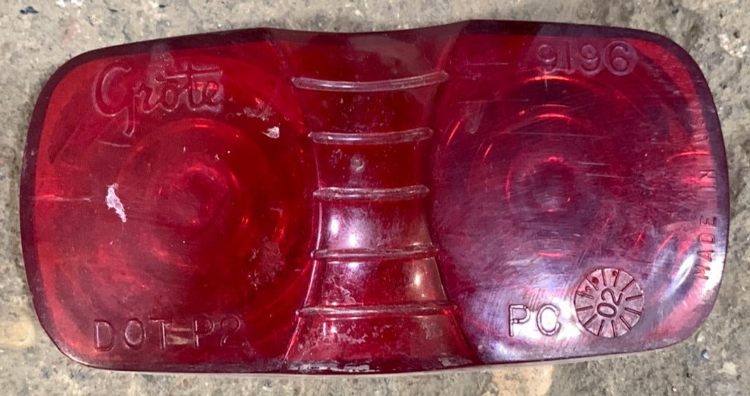 Used GROTE 9196 DOT P2 PC Replacement Lens for Marker Light | Red - Young Farts RV Parts