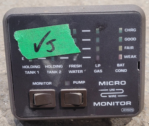 Used JENSEN Tank Monitor System Panel - Young Farts RV Parts