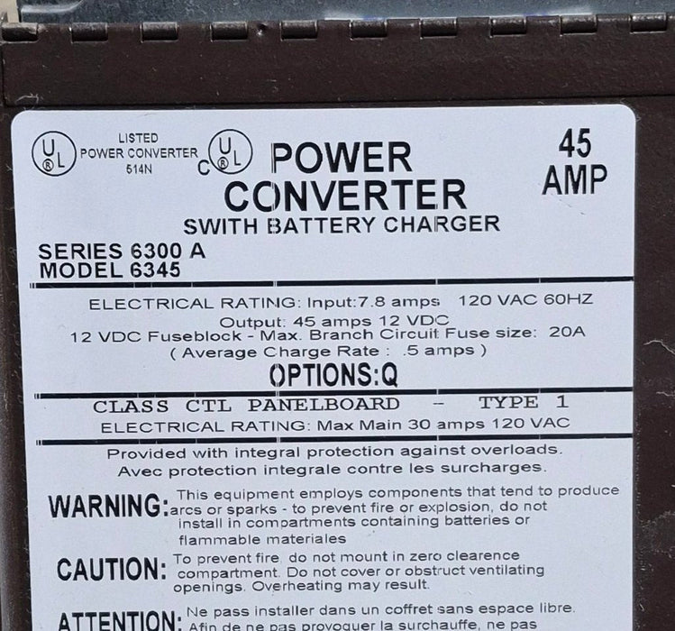 Used MAGNETEK 45 AMP Converter Series 6300 A Model 6345