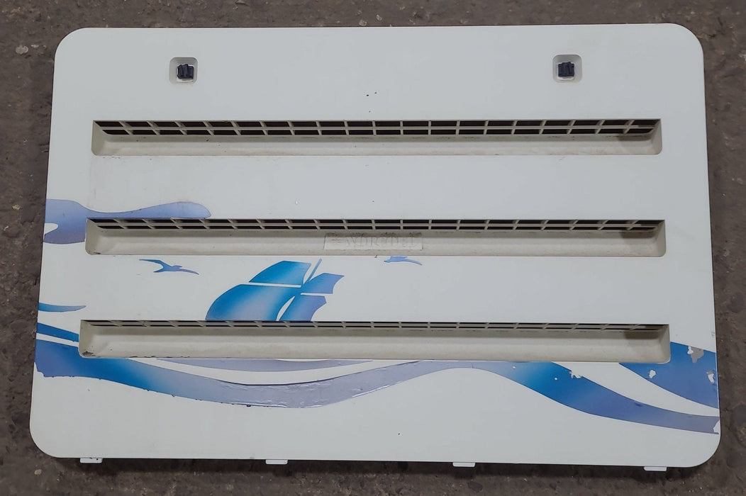 Used Norcold 617778 - White Air Intake Side Refrigerator Vent- NO FRAME - Young Farts RV Parts