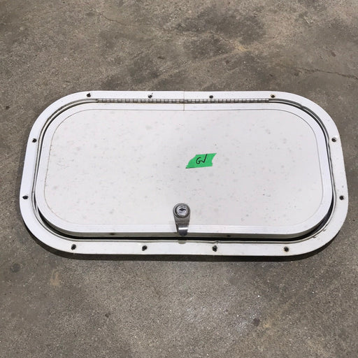 Used Radius Cargo Door 17 3/4' W x 9 3/4" H x 5/8" D - Young Farts RV Parts