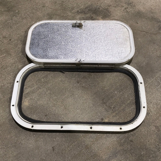 Used Radius Cargo Door 17 3/4' W x 9 3/4" H x 5/8" D - Young Farts RV Parts
