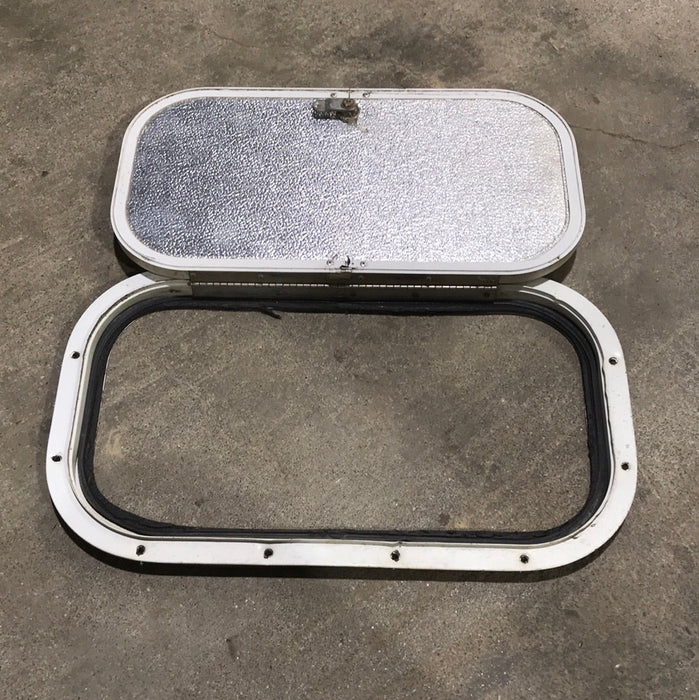 Used Radius Cargo Door 17 3/4' W x 9 3/4" H x 5/8" D - Young Farts RV Parts
