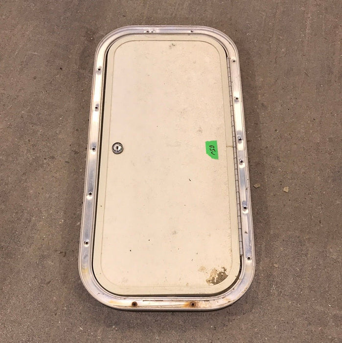 Used Radius Cargo Door 23 7/8" W x 10 3/4" x 3/4" D - Young Farts RV Parts
