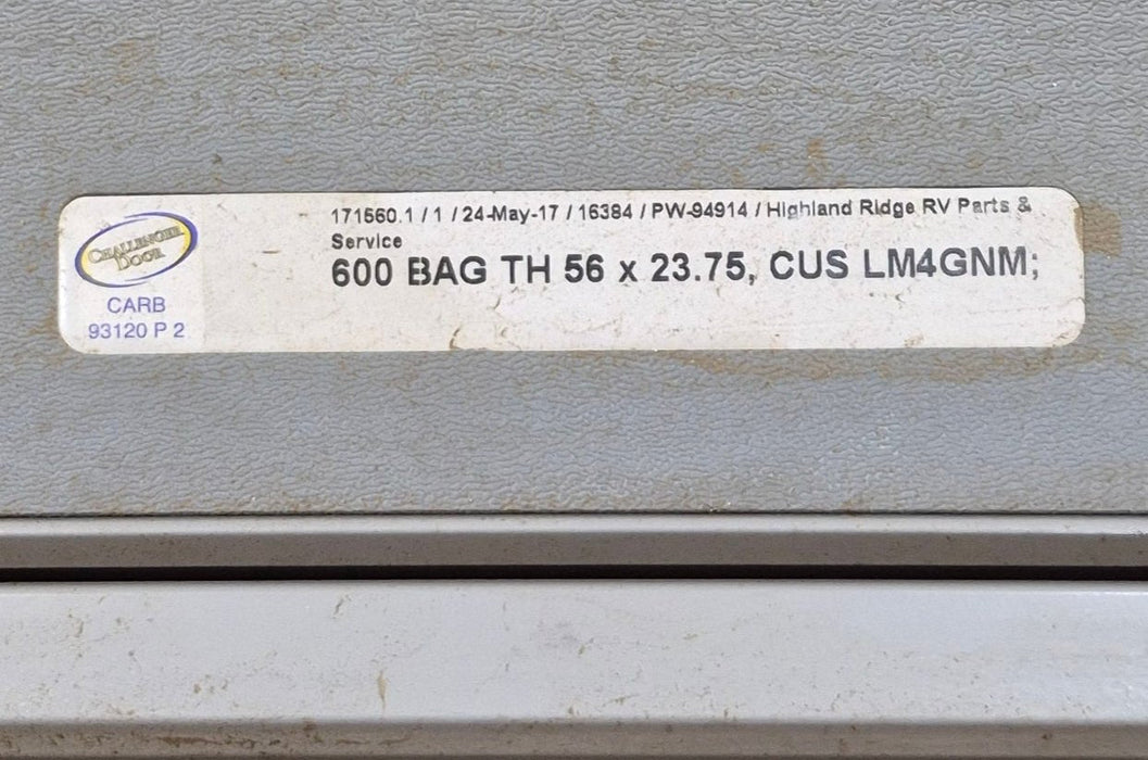 Used Radius Cargo Door 55 3/4" x 23 1/2" X 1 1/2" D - Young Farts RV Parts