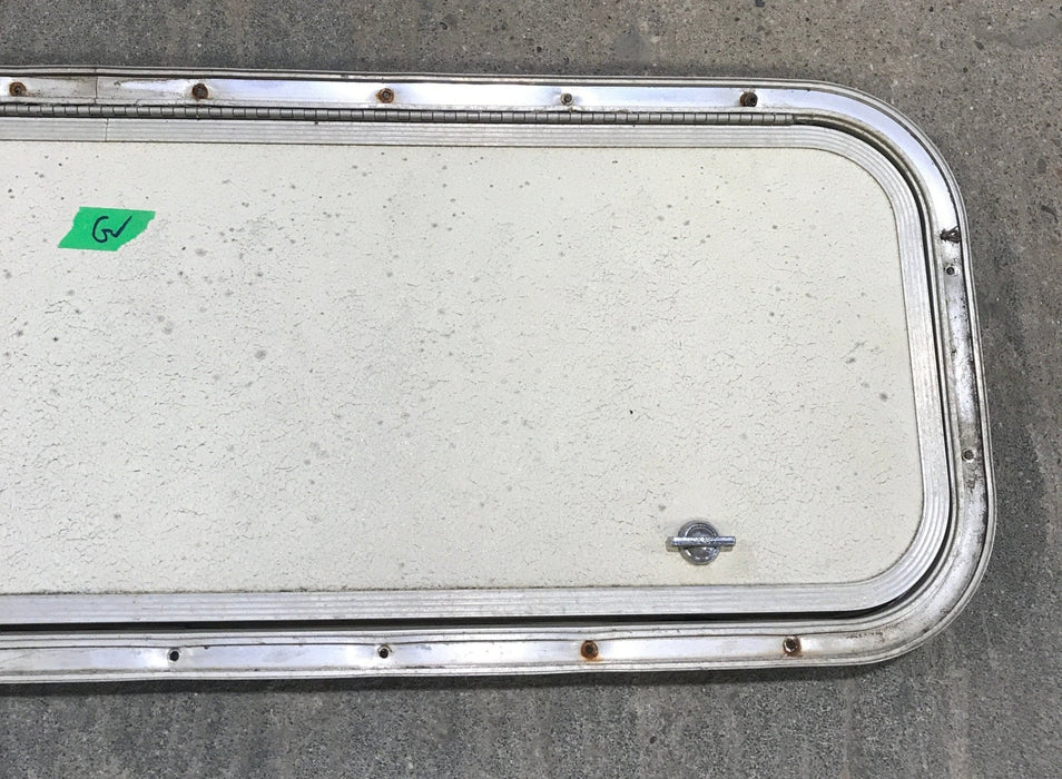 Used Radius Corner Cargo Door 35 1/2" W x 11" H x 3/4" D - Young Farts RV Parts