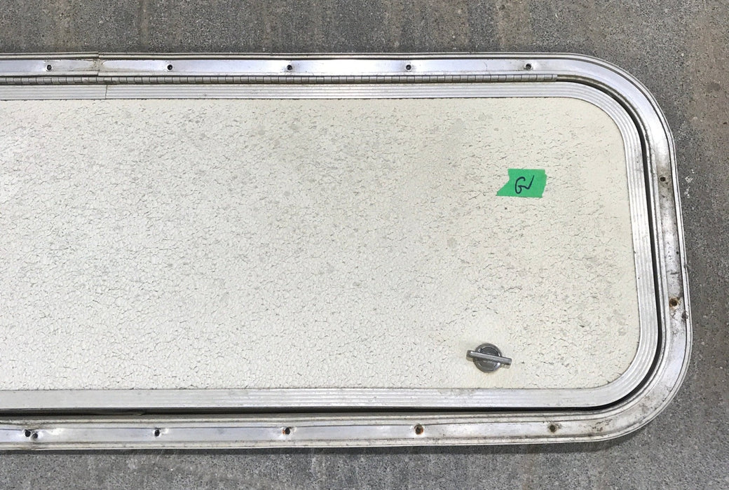 Used Radius Corner Cargo Door 35 1/2" W x 11" H x 3/4" D - Young Farts RV Parts