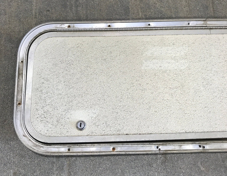 Used Radius Corner Cargo Door 35 1/2" W x 11" H x 3/4" D - Young Farts RV Parts