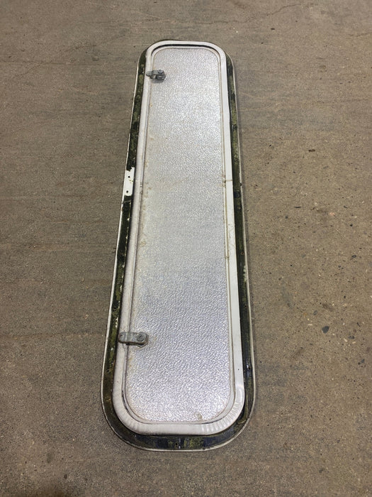 Used Radius Corner Cargo Door 35 1/2" W x 7 3/4" H x 3/4" D - Young Farts RV Parts