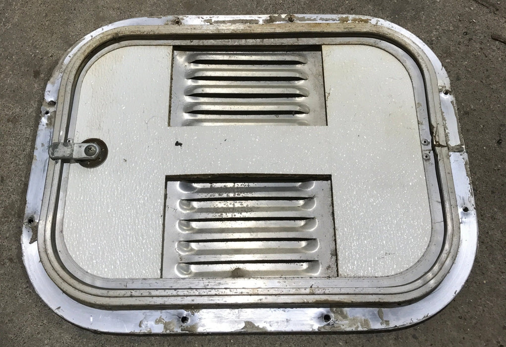 Used Radius Cornered Battery / Propane Cargo Door 14 1/2" x 11" x 3/4" D - Young Farts RV Parts