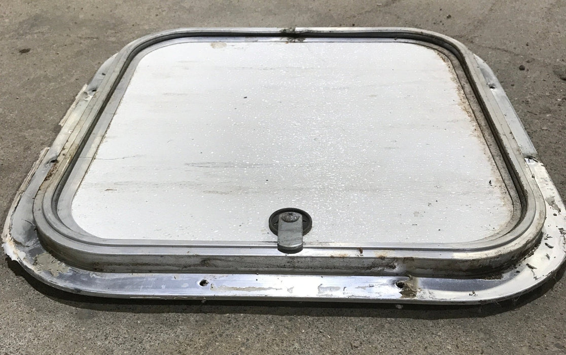 Used Radius Cornered Cargo Door 14 1/4" x 14" x 3/4"D - Young Farts RV Parts