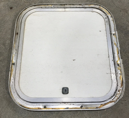 Used Radius Cornered Cargo Door 14 1/4" x 14" x 3/4"D - Young Farts RV Parts
