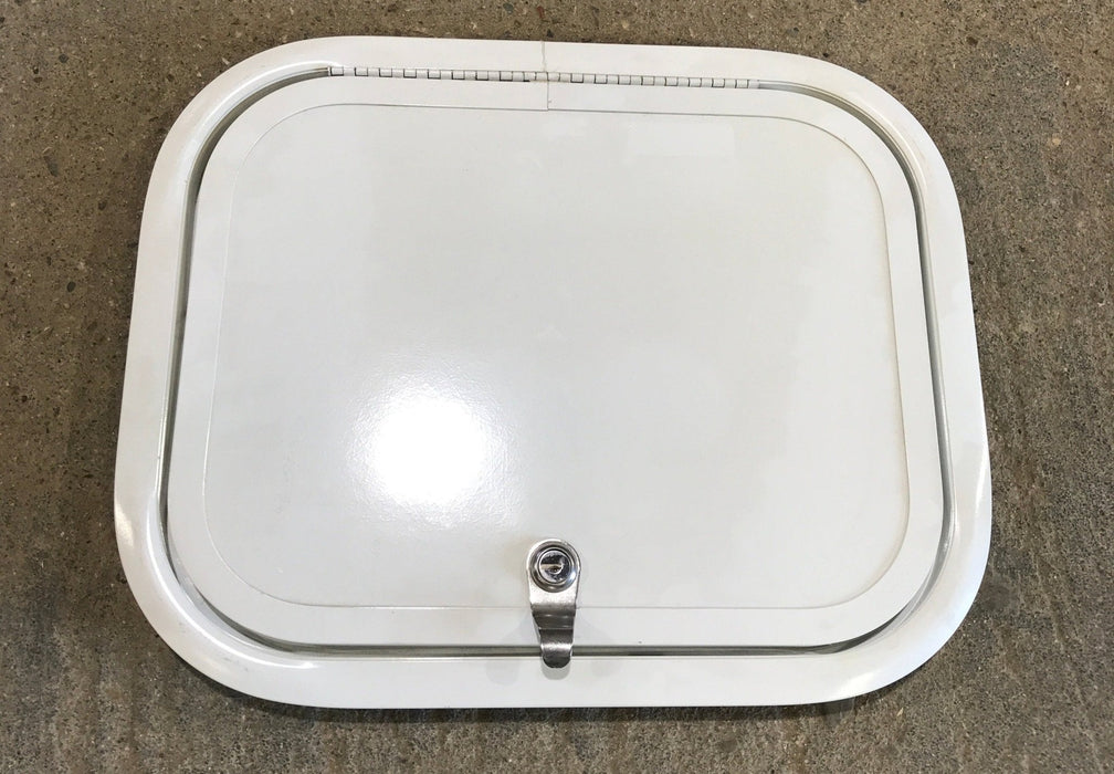 Used Radius Cornered Cargo Door 14 7/8" x 11 7/8" x 1" D - Young Farts RV Parts