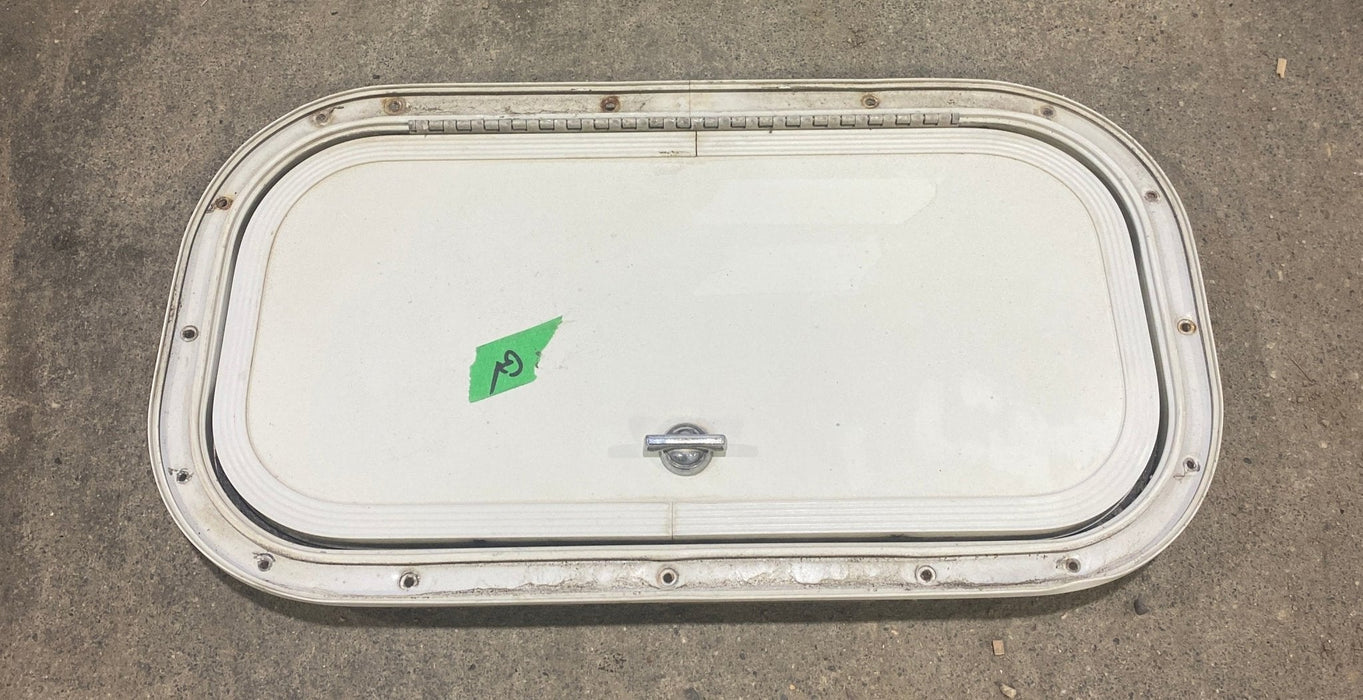 Used Radius Cornered Cargo Door 15 1/2" W x 7 1/2" H x 1/2" D - Young Farts RV Parts