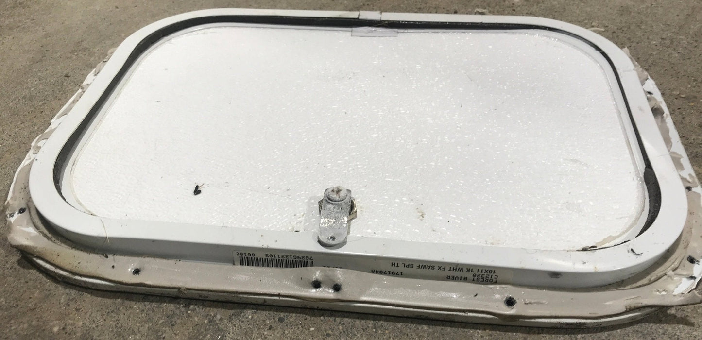 Used Radius Cornered Cargo Door 15 3/4" W x 10 3/4" H x 3/4" D - Young Farts RV Parts