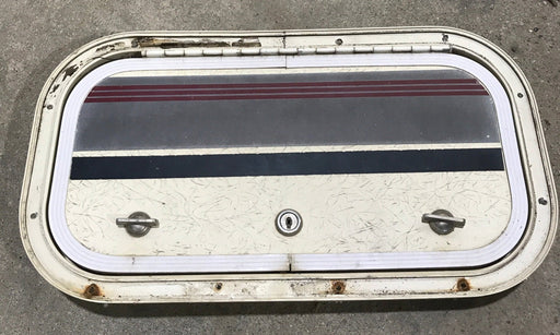 Used Radius Cornered Cargo Door 16 3/4" x 8 3/4" x 3/4"D - Young Farts RV Parts