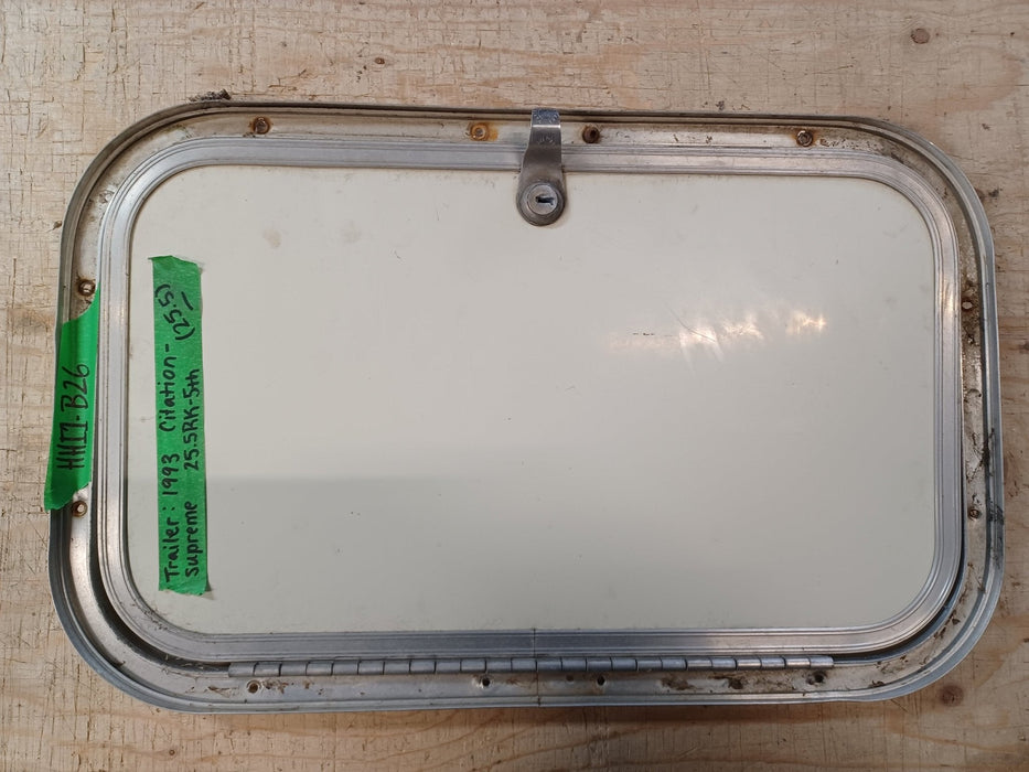 Used Radius Cornered Cargo Door 17 7/8" x 10 3/4" x 3/4" - Young Farts RV Parts