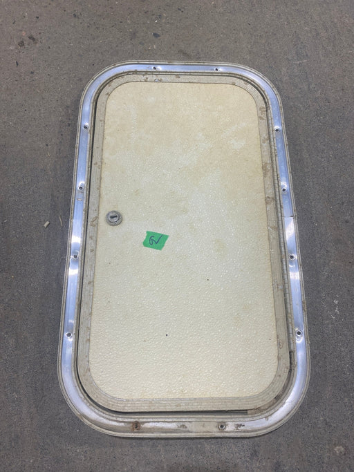 Used Radius Cornered Cargo Door 19 3/4" W x 11" H x 3/4 "D - Young Farts RV Parts