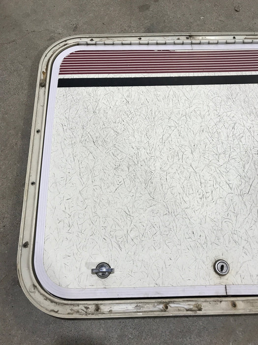 Used Radius Cornered Cargo Door 23 1/4" x 19 1/2" x 3/4"D - Young Farts RV Parts