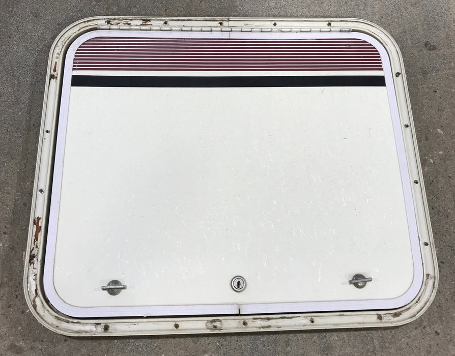 Used Radius Cornered Cargo Door 23 1/4" x 19 1/2" x 3/4"D - Young Farts RV Parts