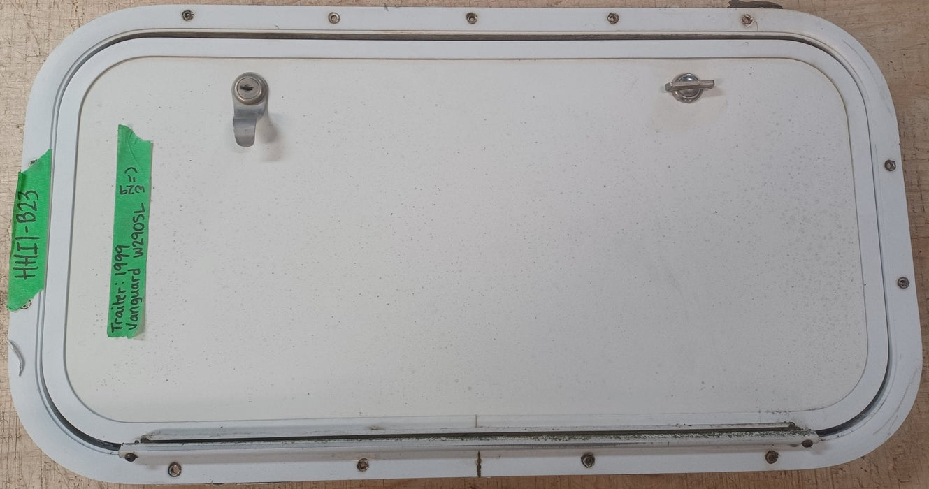 Used Radius Cornered Cargo Door 23 5/8" x 11 7/8" x 1 7/8"D - Young Farts RV Parts
