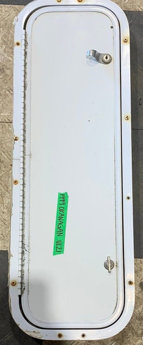 Used Radius Cornered Cargo Door 29 3/4" x 9 1/2" x 1 3/4"D - Young Farts RV Parts