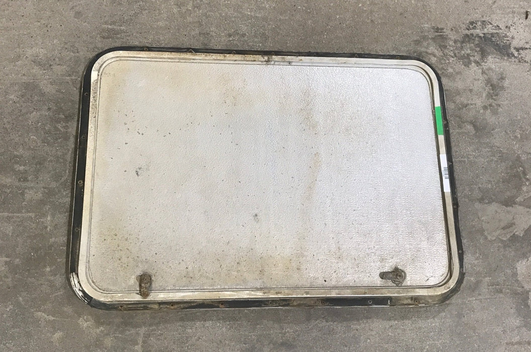 Used Radius Cornered Cargo Door 31 3/4" W x 21 3/4" H x 1/2" D - Young Farts RV Parts