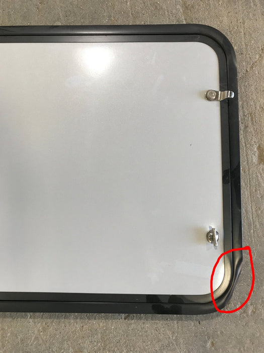 Used Radius Cornered Cargo Door 33 3/4" x 23 1/4" x 2"D - Young Farts RV Parts