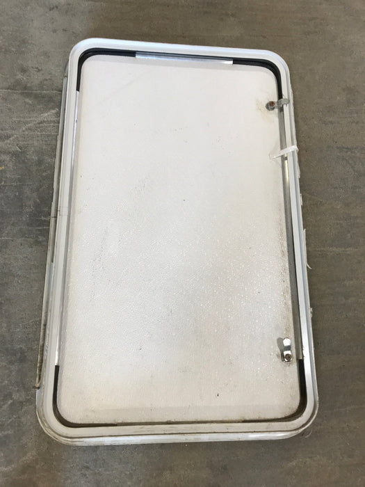 Used Radius Cornered Cargo Door 35 3/4" W x 21 1/2" H x 2" D - Young Farts RV Parts