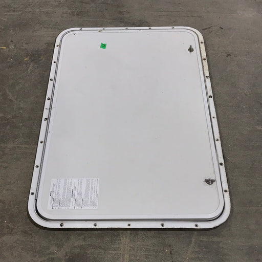 Used Radius Cornered Cargo Door 35 3/4" W x 23 1/2" H x 5/8" D - Young Farts RV Parts