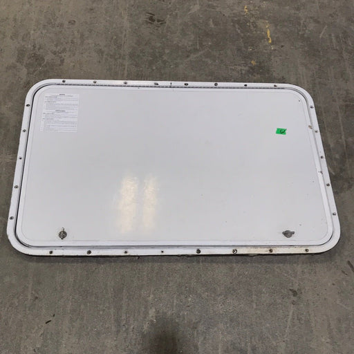Used Radius Cornered Cargo Door 35 3/4" W x 23 1/2" H x 5/8" D - Young Farts RV Parts