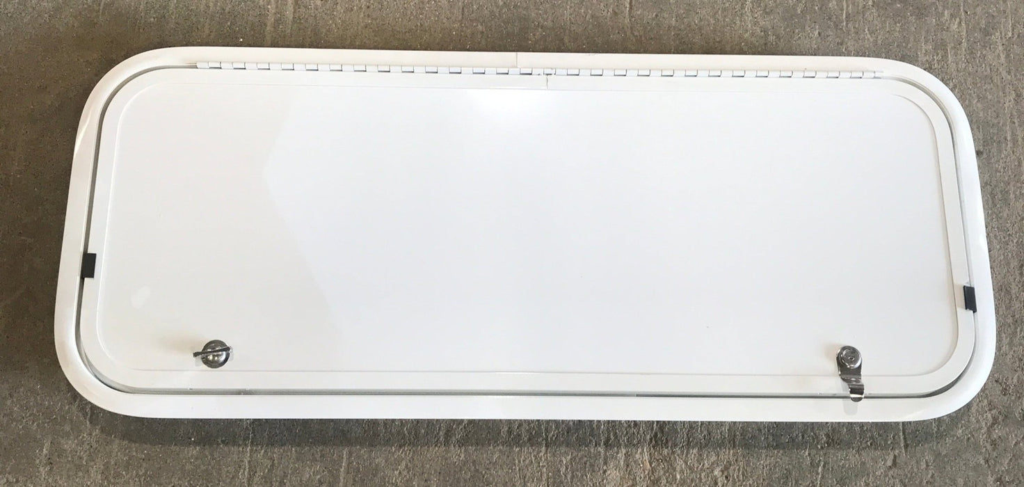 Used Radius Cornered Cargo Door 35 3/4" x 13 3/4" x 1 7/8"D - Young Farts RV Parts
