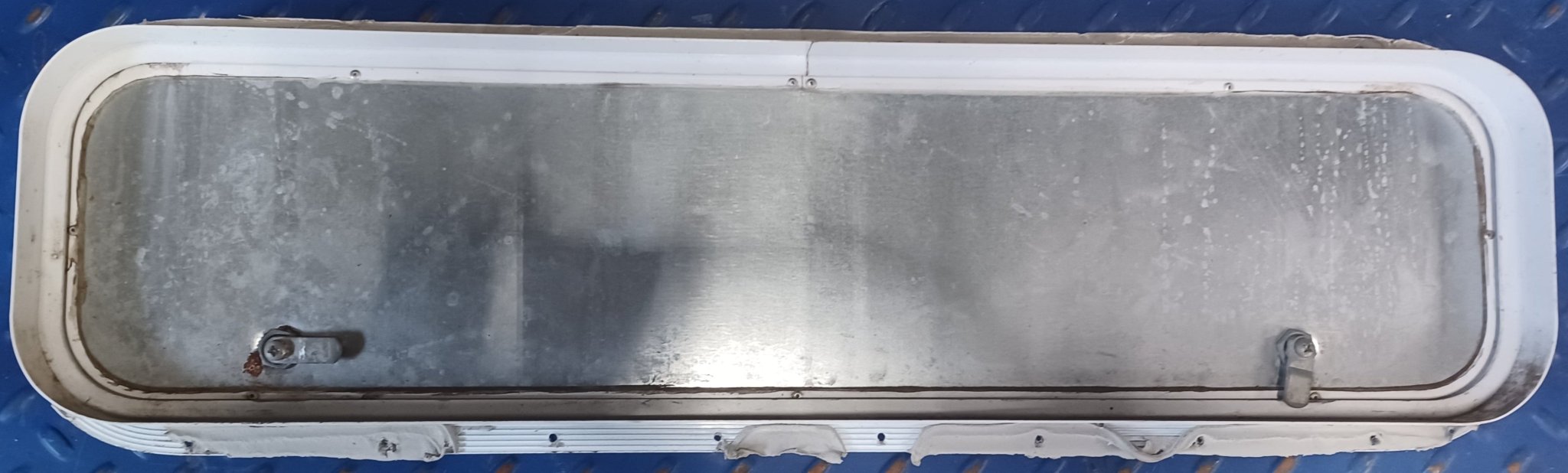 Used Radius Cornered Cargo Door 35 3/4" x 9 " x 2"D - Young Farts RV Parts