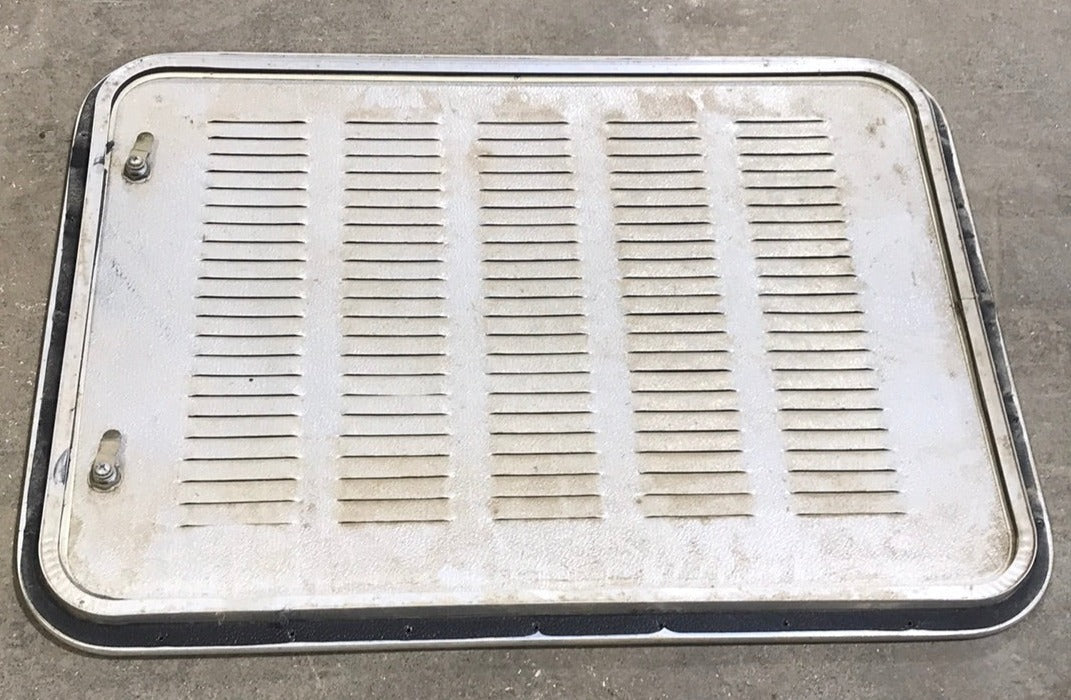 Used Radius Cornered Propane Door 31 7/8" W x 23 1/4" H X 3/4" D - Young Farts RV Parts