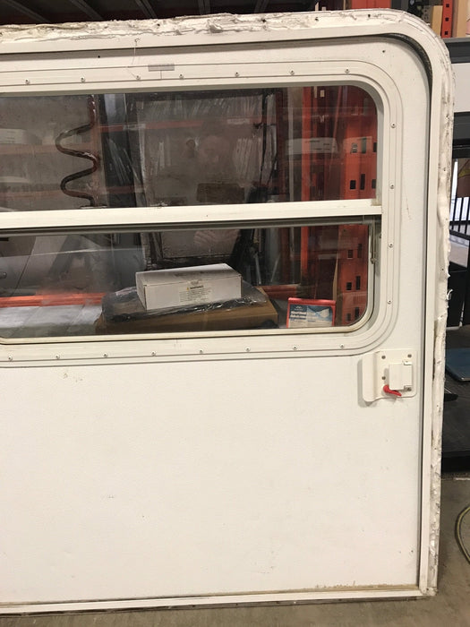 Used Radius Storage/ Teardrop Trailer Entry Door 42" x 48" x 1 1/2" - Young Farts RV Parts