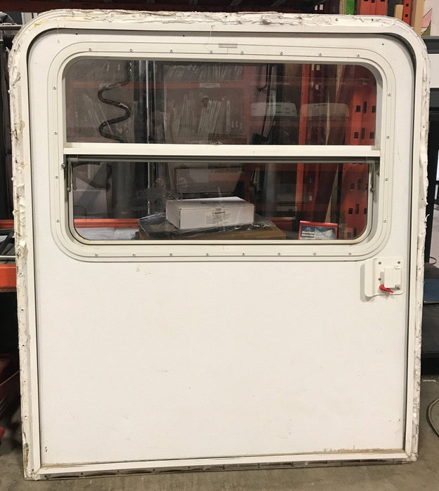 Used Radius Storage/ Teardrop Trailer Entry Door 42" x 48" x 1 1/2" - Young Farts RV Parts