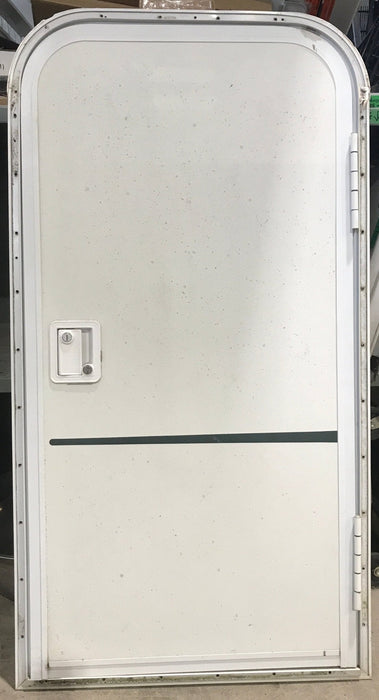 Used Radius Storage/ Teardrop Trailer Entry Door 44" x 22" x 1 1/2" D - Young Farts RV Parts