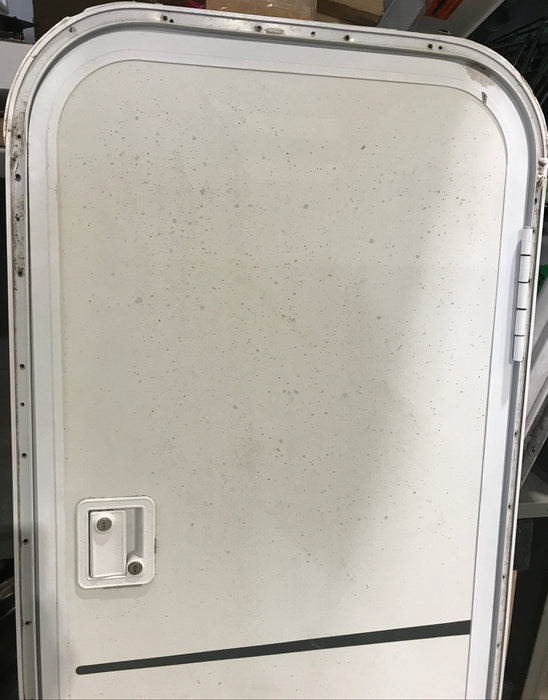 Used Radius Storage/ Teardrop Trailer Entry Door 44" x 22" x 1 1/2" D - Young Farts RV Parts