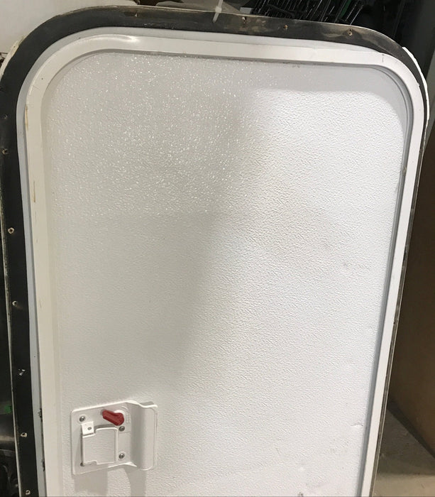 Used Radius Storage/ Teardrop Trailer Entry Door 44" x 22" x 1 1/2" D - Young Farts RV Parts