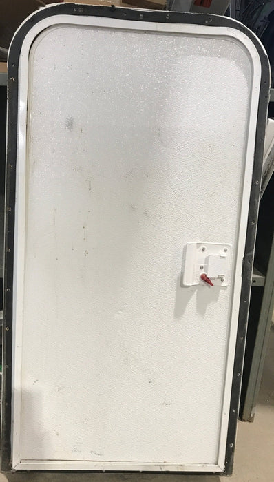Used Radius Storage/ Teardrop Trailer Entry Door 44" x 22" x 1 1/2" D - Young Farts RV Parts