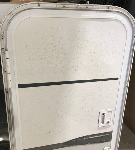 Used Radius Storage/ Teardrop Trailer Entry Door 44" x 22" x 1 1/2" D - Young Farts RV Parts