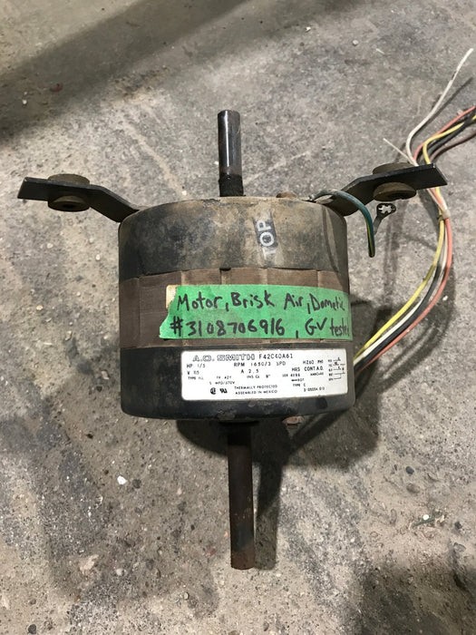 Used Replacement for Dometic BRISK AC Motor 3108706.916 - Young Farts RV Parts