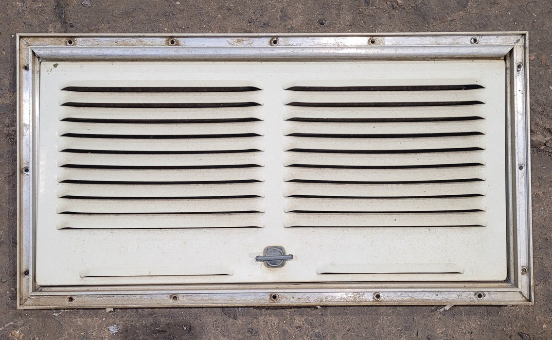 Used Retro DOMETIC (RM2301) - Off White Vent Door with Silver Trim - Young Farts RV Parts