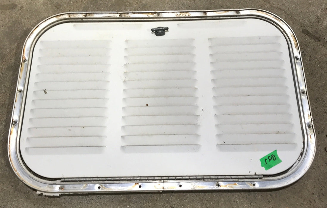 Used Retro NORCOLD 616009/ DOMETIC (P/N UNKNOWN for RM2214R) - Off White Vent Door with Silver Trim - Young Farts RV Parts