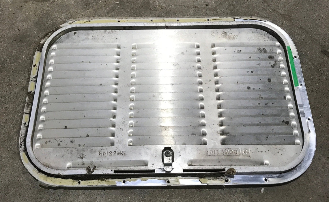 Used Retro NORCOLD 616009/ DOMETIC (P/N UNKNOWN for RM2214R) - Off White Vent Door with Silver Trim - Young Farts RV Parts
