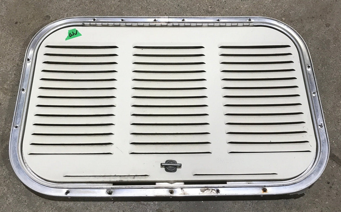 Used Retro NORCOLD 616009/ DOMETIC (P/N UNKNOWN for RM2214R) - Off White Vent Door with Silver Trim - Young Farts RV Parts