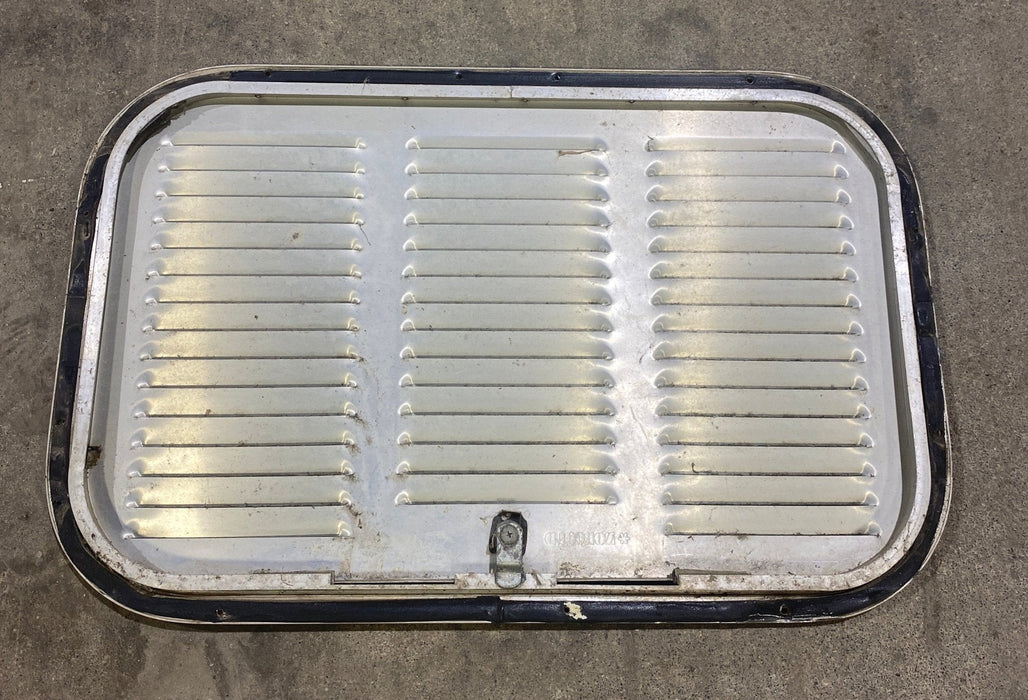 Used Retro NORCOLD - Off White Vent Door with Silver Trim - Young Farts RV Parts