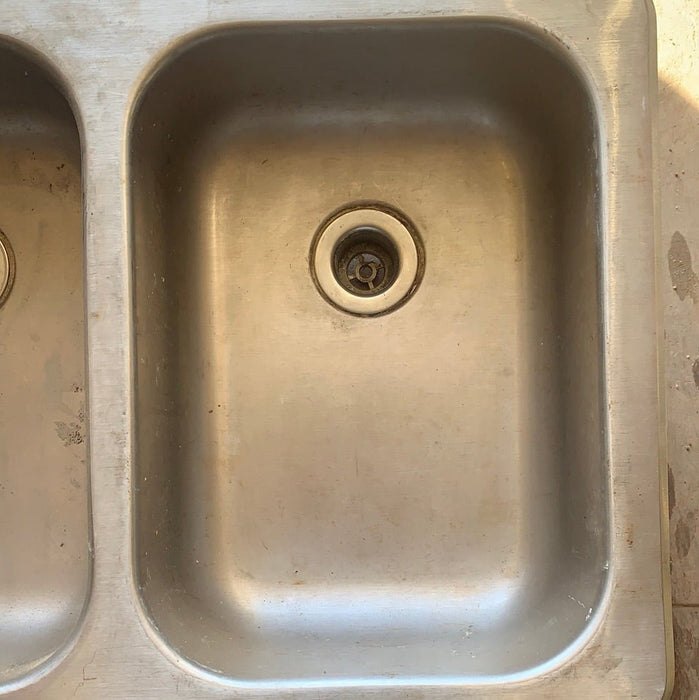 Used RV Double Kitchen Sink 24” w x 17” L - Young Farts RV Parts